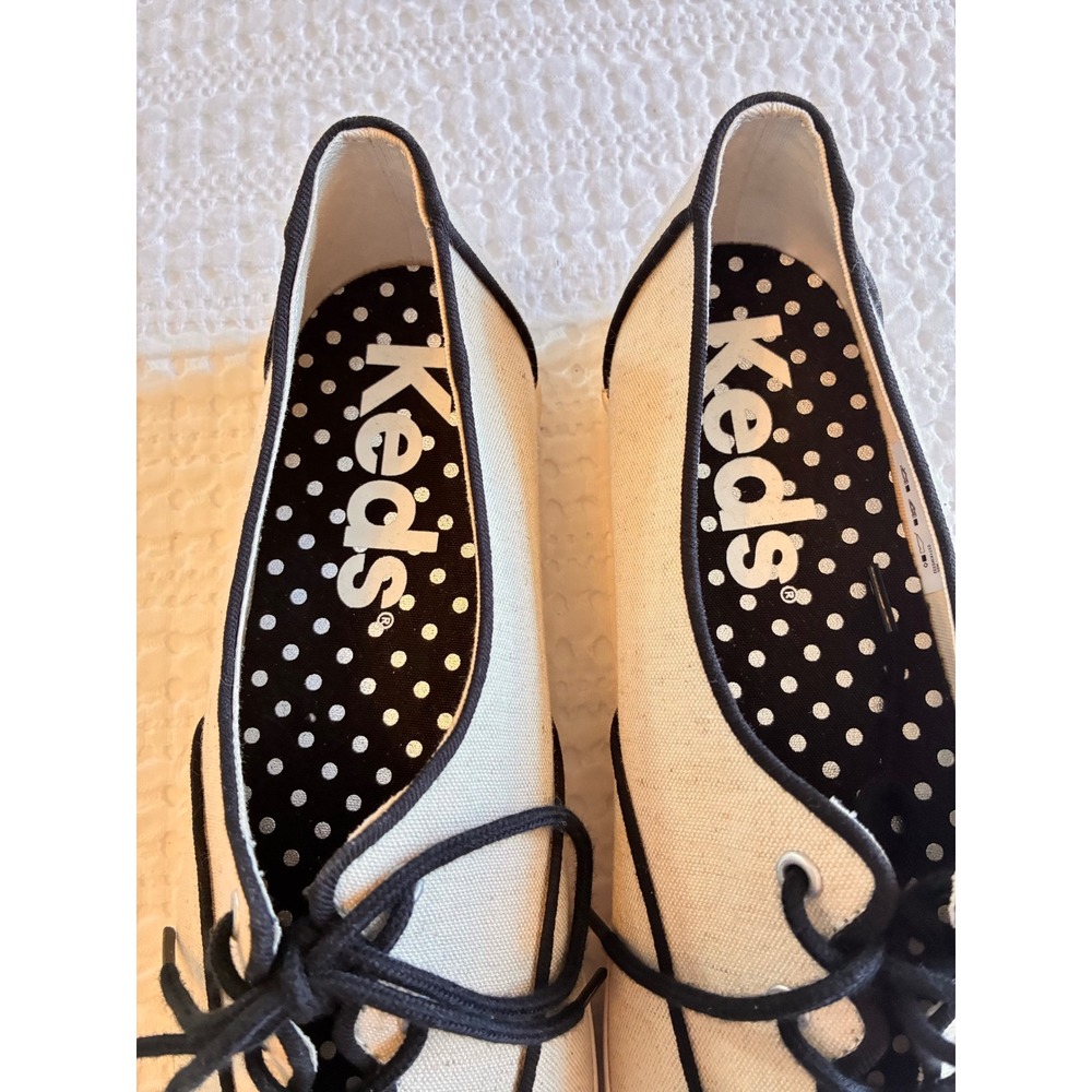 Keds Sneakers Champion Point Low Wave Canvas Lace-Up Tan  Pointed Casual Flat 9M - Picture 9 of 12